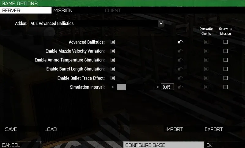 Advanced Ballistics module